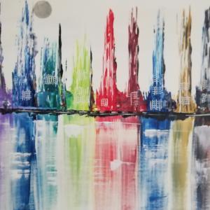 ville de lumiere 2020 toile 61x50