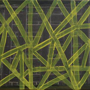 bataille de bambous 2014 toile 41x33