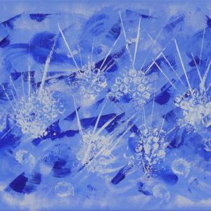 explosion de flocons 2014 toile 41x33
