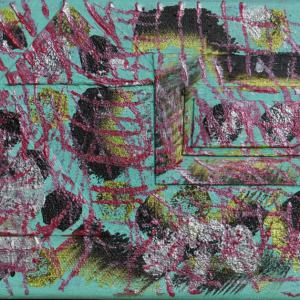 formes geométriques 2013 toile 22x14 relief