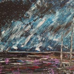 nuit étoilée juin 2023 toile 50x39