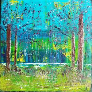 sous-bois novembre 2024 toile 40x40
